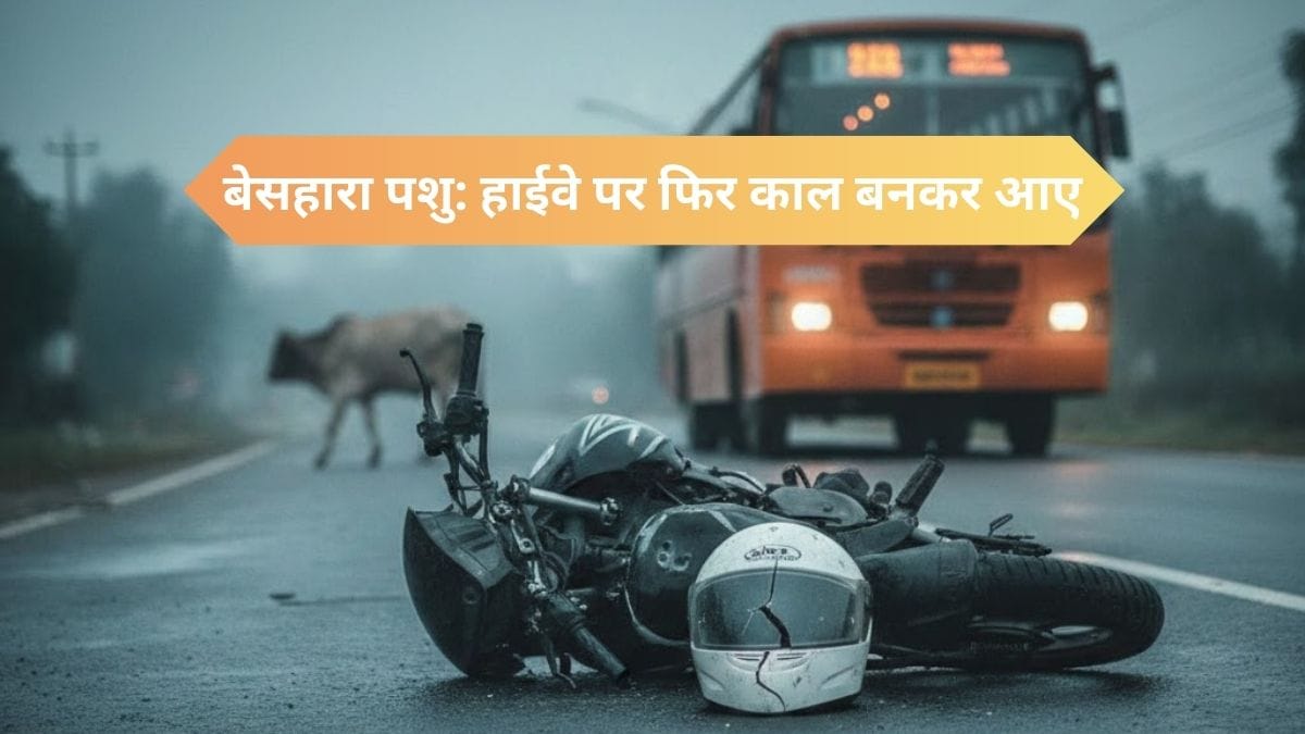 A teenager died after colliding with a stray animal