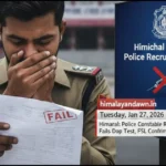 हिमाचल पुलिस भर्ती: डोप टेस्ट में पकड़ा गया अभ्यर्थी, रद्द हो सकती है उम्मीदवारी