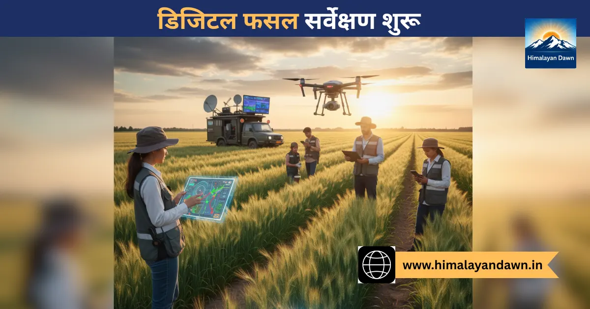 डिजिटल फसल सर्वेक्षण शुरू