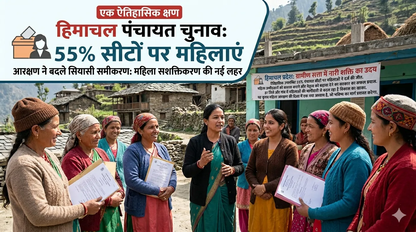 पंचायत चुनाव हिमाचल: महिलाओं को 50% आरक्षण, 55% सीटें रिजर्व