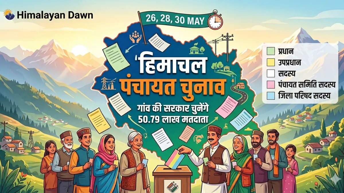 HP Panchayat Election 2026 voting dates and schedule infographic