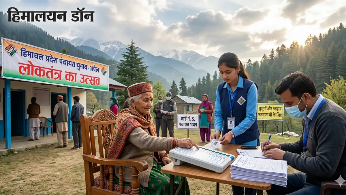 हिमाचल प्रदेश पंचायत चुनाव 2026 को लेकर बैठक करते राज्य निर्वाचन आयोग के अधिकारी