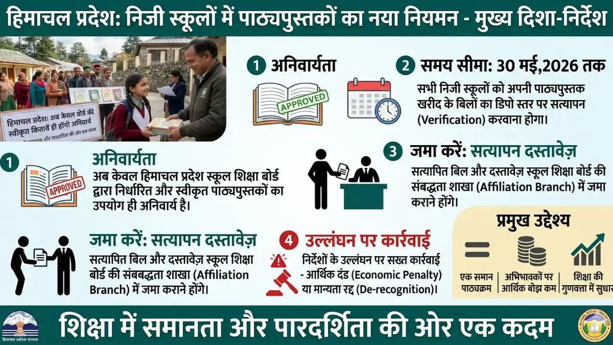 हिमाचल प्रदेश स्कूल शिक्षा बोर्ड का निजी स्कूलों में केवल बोर्ड की किताबें लागू करने का आदेश