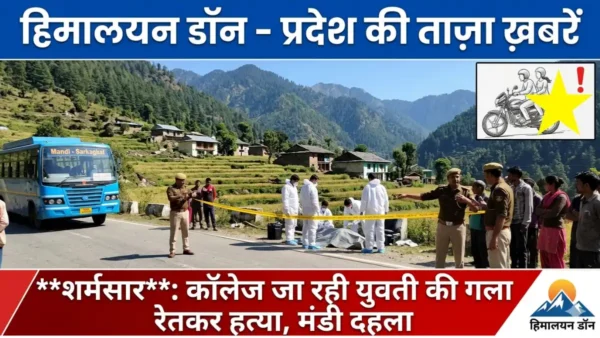 मंडी सरकाघाट हत्या कांड पुलिस जांच घटनास्थल की काल्पनिक तस्वीर