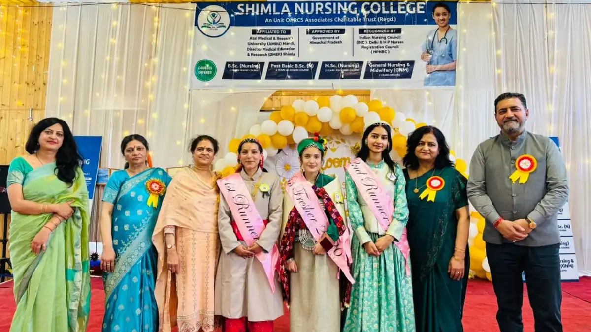Shimla Nursing College Freshers 2026 Bloom Freshers Program Shimla Prachi Miss Fresher Shimla Nursing College Event Shimla