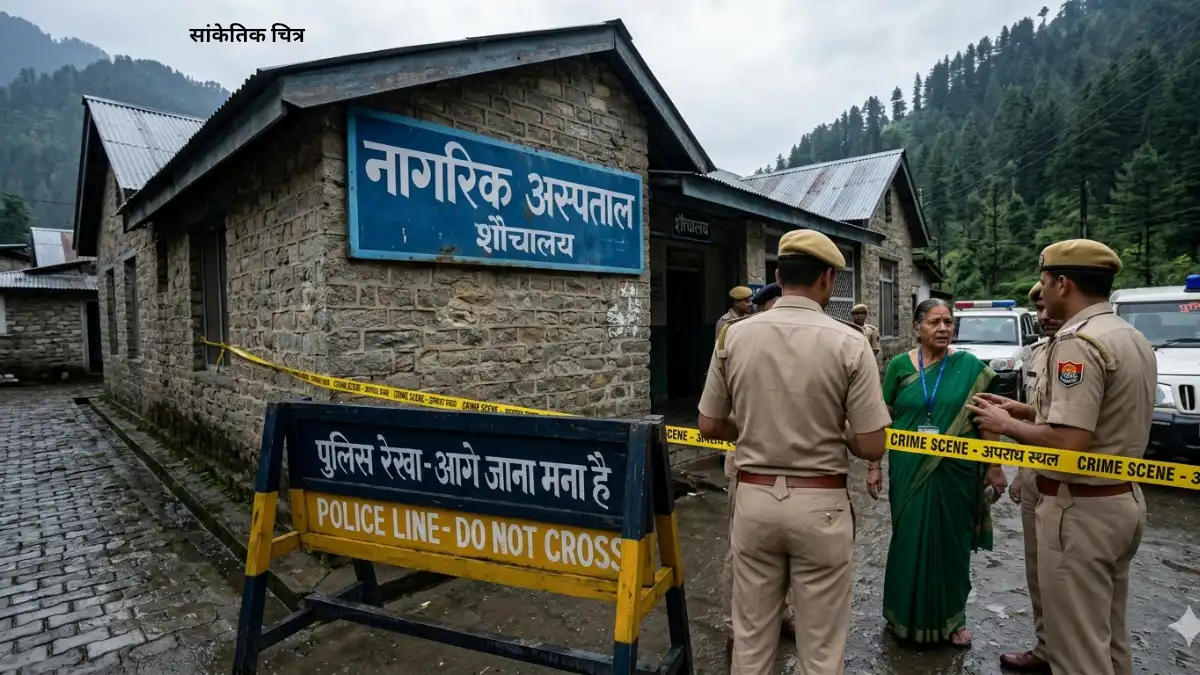 Police investigation at Rajgarh Civil Hospital Himachal Pradesh crime scene.