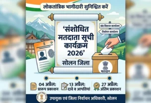 सोलन मतदाता सूची संशोधन 2026 अधिसूचना और नाम जोड़ने की प्रक्रिया।