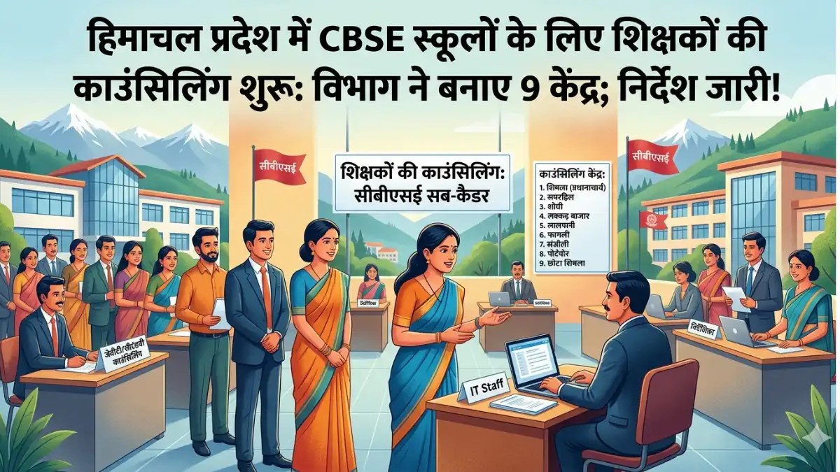 शिमला के 9 केंद्रों पर आयोजित होने वाली सीबीएसई शिक्षक काउंसिलिंग का दृश्य।