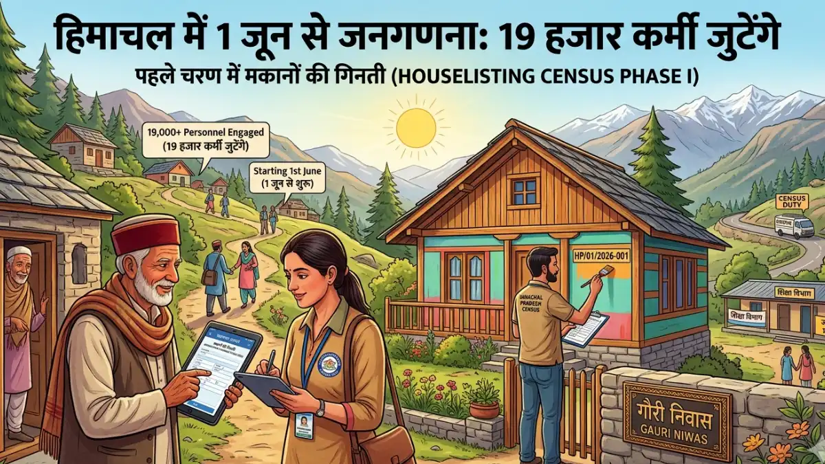 हिमाचल जनगणना 2026 घर-घर सर्वे और डिजिटल डेटा कलेक्शन