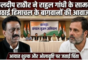 कुलदीप राठौर और राहुल गांधी हिमाचल बागवानी संकट पर चर्चा