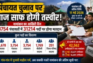 हिमाचल प्रदेश पंचायत चुनाव 2026 में नामांकन के आखिरी दिन की सांकेतिक तस्वीर