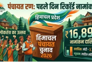 Himachal Pradesh Panchayat Election 2026 candidates filing nomination papers in Mandi and Shimla districts