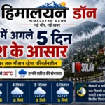 सोलन में अगले पांच दिन मौसम रहेगा परिवर्तनशील, 2 से 6 सितंबर तक हल्की बारिश के आसार